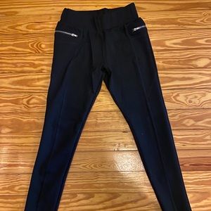 Thick Black Leggings with Side Zippers